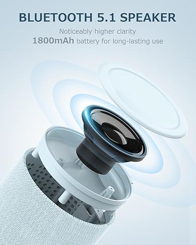 Miniatura 7 de COLSUR Altavoz Bluetooth, cargador inalámbrico magnético, altavoces Bluetooth con luz nocturna, estación de carga inalámbrica 2 en 1 para iPhone