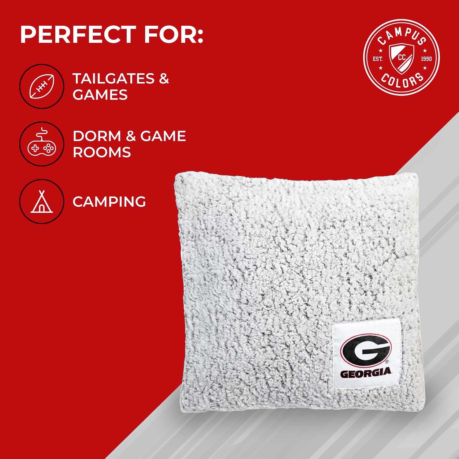 Florida Gator Blanket Campus Colors Two Tone Sherpa Throw Pillow