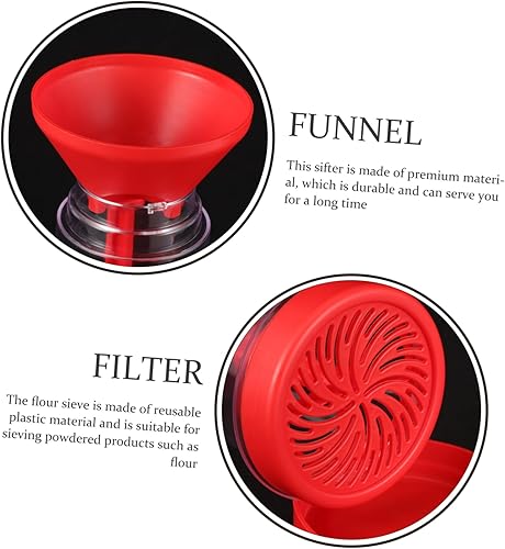 Miniatura 5 de DOITOOL Mezclador de tamiz de harina batidora manual batidor de mano batidor de harina de panadería colador de harina de cocina de plástico