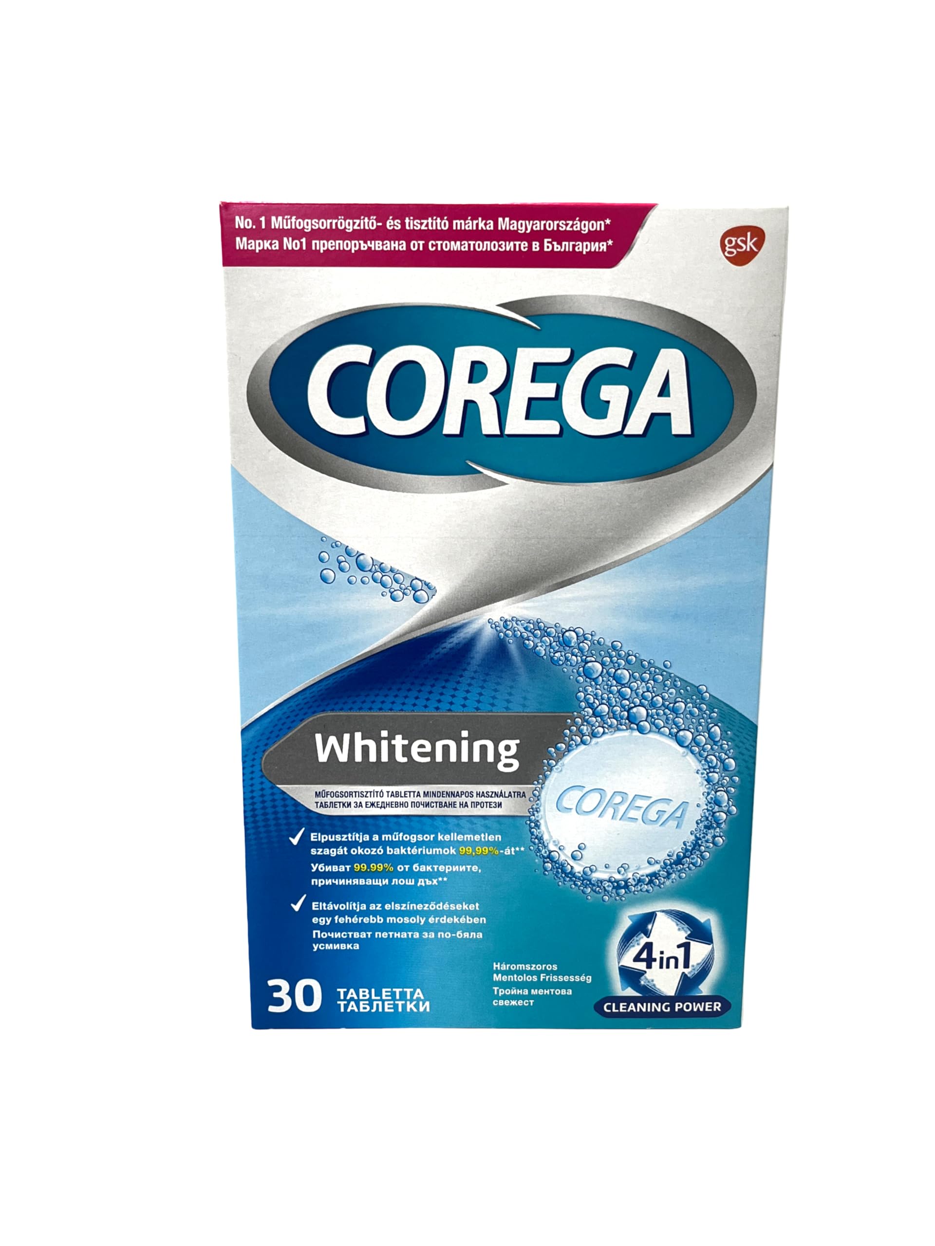 Whitening Dental Cleaning Tablets, 30pcs, Bio Formula Soluble Tablets, for Cleaning Dentures, (Pack of 1)