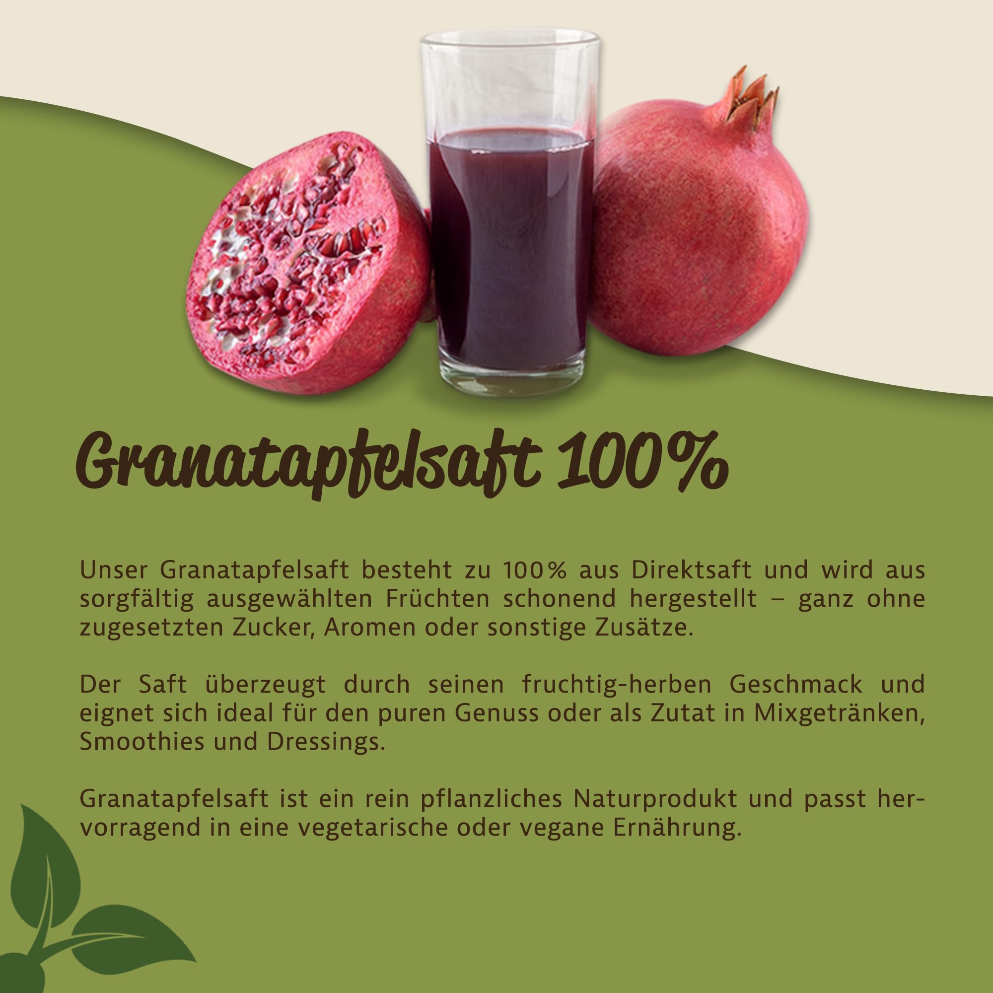 Mynatura Granatapfelsaft 100% Direktsaft naturtrüb I 12 L I Muttersaft I ohne Zusätze I Vitaminreich I Naturprodukt I Fruchtsaft I Saft I Dessert I (12 L)