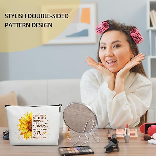 Miniatura 9 de Bolsa de maquillaje para mujer, regalo de concientización sobre el cáncer, regalo para sobrevivientes de cáncer de mama para ella, regalo de apoyo