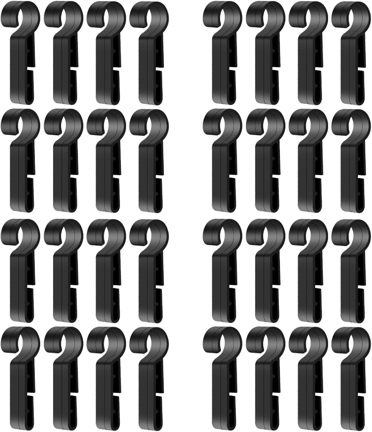 Generic Hard Hat Clips for Headlamp 32 Pcs Durable Plastic Helmet Light Clips Secure Hardhat Headlight Hook Easy Installation for Construction Safety