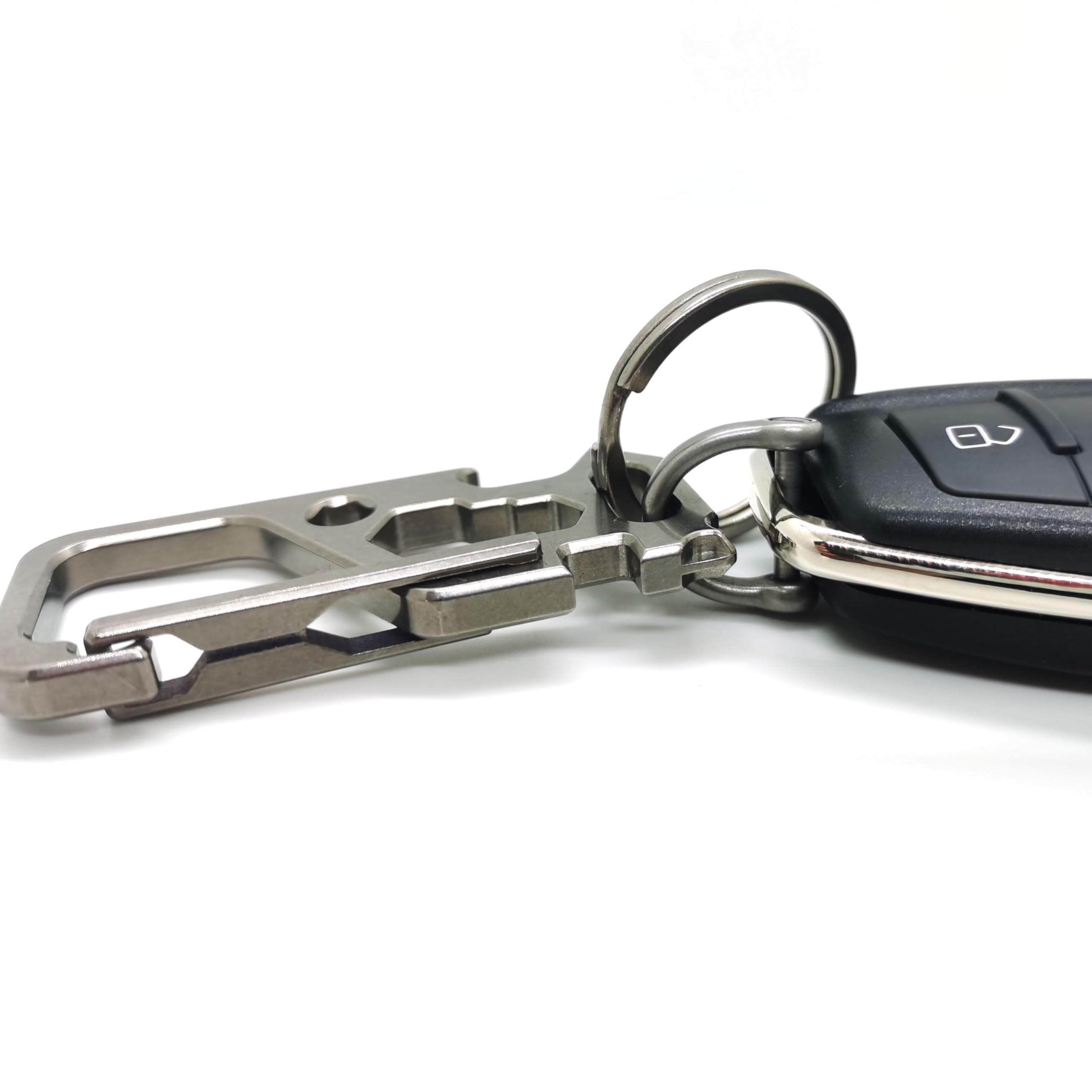 ResafeLy Titanium Carabiner Clip,Carabiner for Keys,Multifunctional Keychain with Keyring,Backpack Accessory,EDC Mens Keychain,Cool Gadget for Daily Use