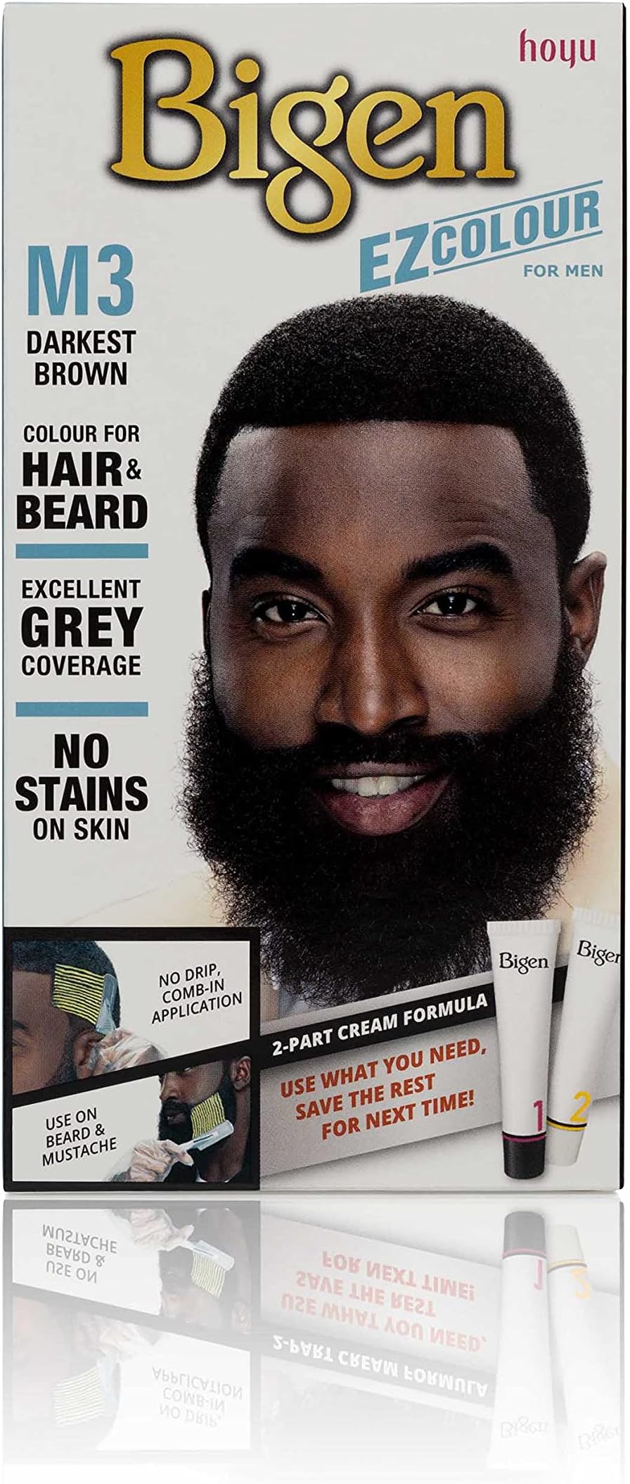 EZ Colour for Men, Permanent Colour for Hair and Beard, M3 - Darkest Brown