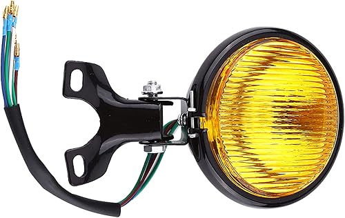 Miniatura 9 de Keenso - Faro delantero redondo de 5 pulgadas para motocicleta, 12 V, universal, retro, para motocicleta, faros delanteros (lente ámbar)