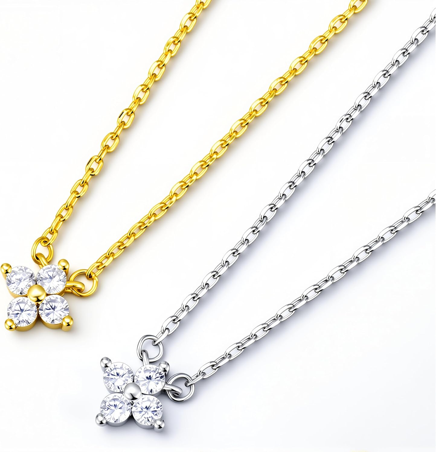 fasone Gold Formal Necklace, Dainty Gold Necklace for Women, Diamond Pendant Necklace for Women, Cubic Zirconia Necklaces for Women - Image 5