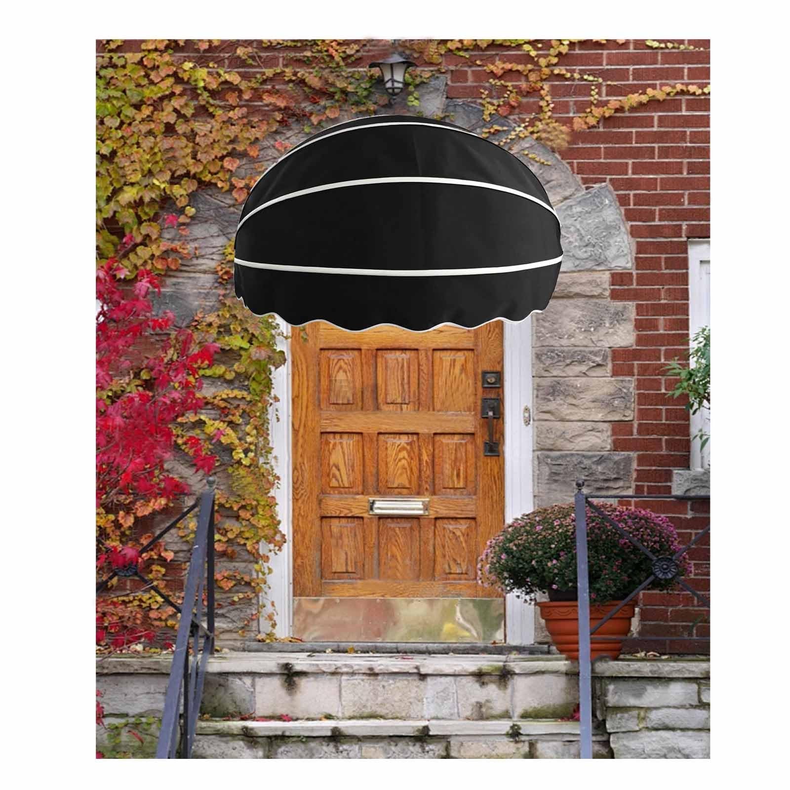 Auvent en toile pliable imperméable bloquant les intempéries de façade