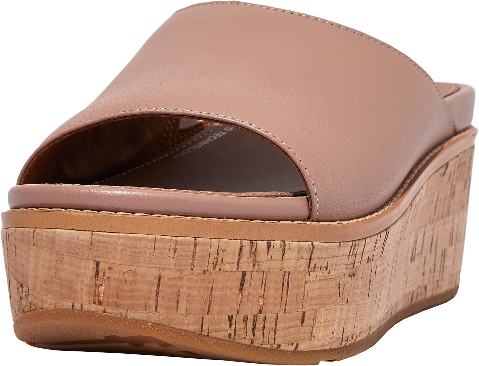 FitFlop Women's Eloise Cork-WRAP Leather Wedge Slides