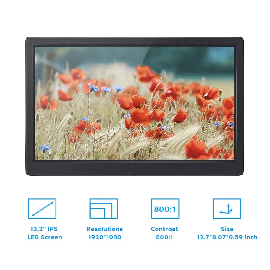 SunFounder 13.3\" IPS RaspberryPi用外部モニター Amazon.com: SunFounder 13.3 Inch Display IPS Portable Screen