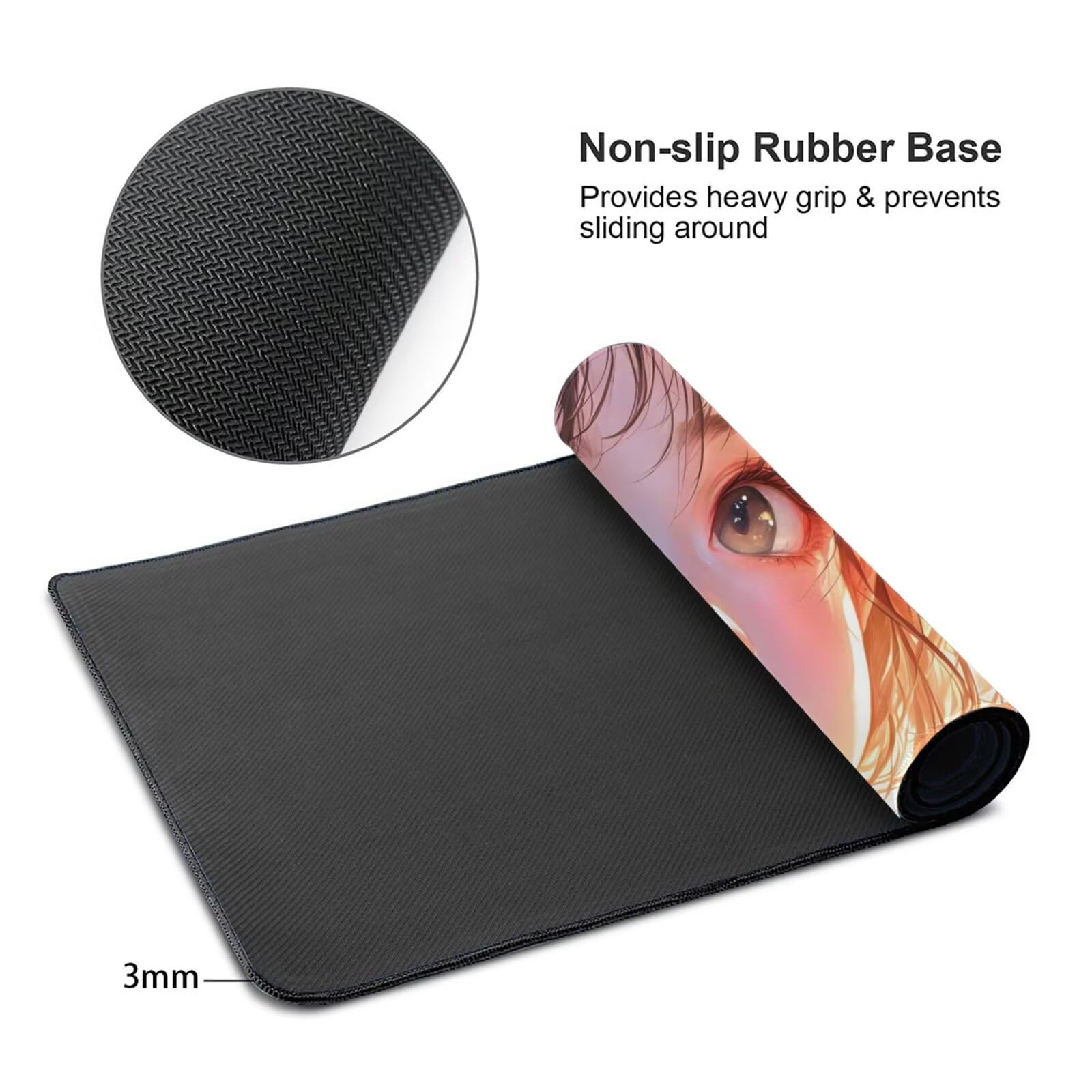 Tappetino Mouse Fumetto Tappetino Mouse XXL 1600 x 800 mm, Tcomputer Gaming Impermeabile e Antiscivolo Mousepad Ragazza Accessori Scrivania per Migliorare Precisione e Velocit Gaming Mousepad U-375
