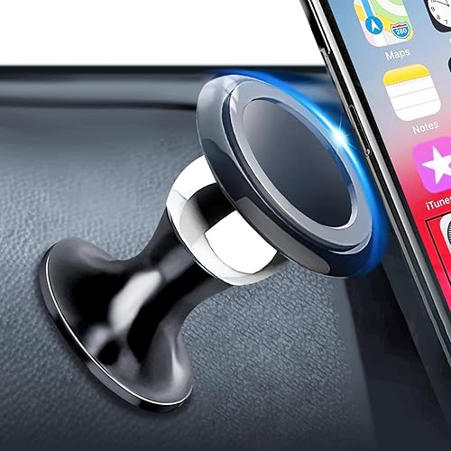 Miniatura 1 de Imanes de aluminio ultra fuertes para soporte de automóvil de metal para salpicadero de automóvil, soporte para teléfono 360 Compatible con iPhone