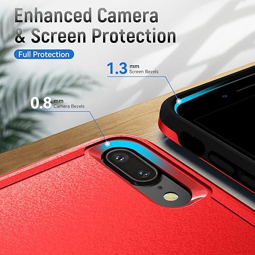 Miniatura 9 de Funda para iPhone 8 Plus, iPhone 7 Plus, con protector de pantalla HD, probada contra caídas de grado militar, funda protectora resistente a prueba