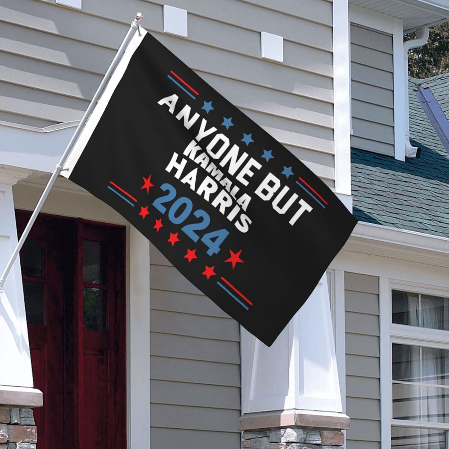 Anyone But Harris 2024 Anti Kamala Harris Sucks Flag 3X5 Ft Double Sided Polyester Banner Vivid Color and Fade Resistant for Outdoor Yard Lawn0