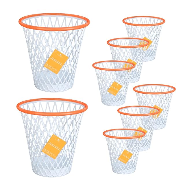 8PCS Basketball Hoop Wastebasket Basketball Trash Can Basketball gift Gym Basketball-Themed Gift Garbage Bin 4 5 Gallon Basketball
