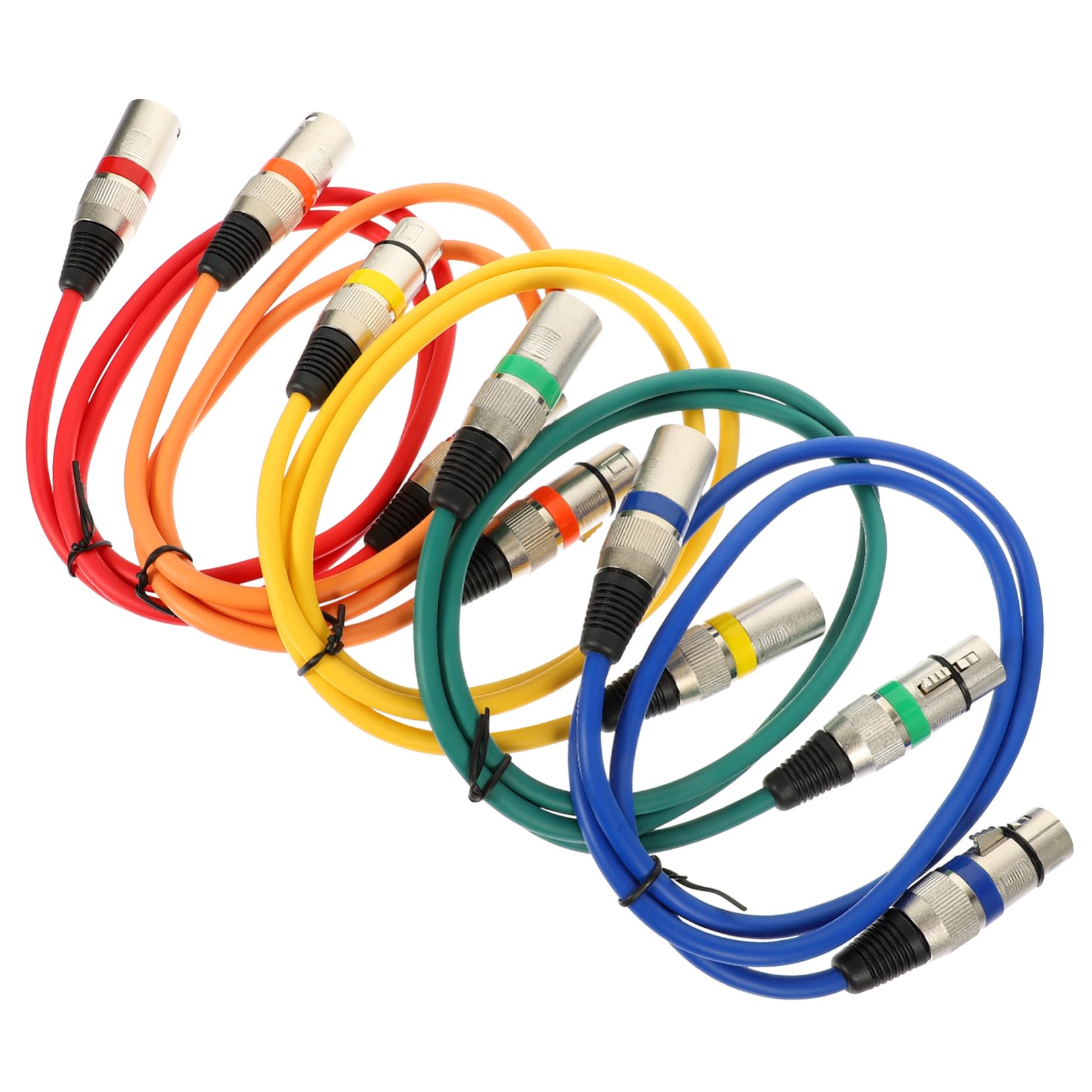 DOITOOL Cavo Xlr Bilanciato Rame e Pvc per Microfono, Connettore Maschio-femmina Connessione Flessibile, 5 Pezzi, per Matrimoni e Feste
