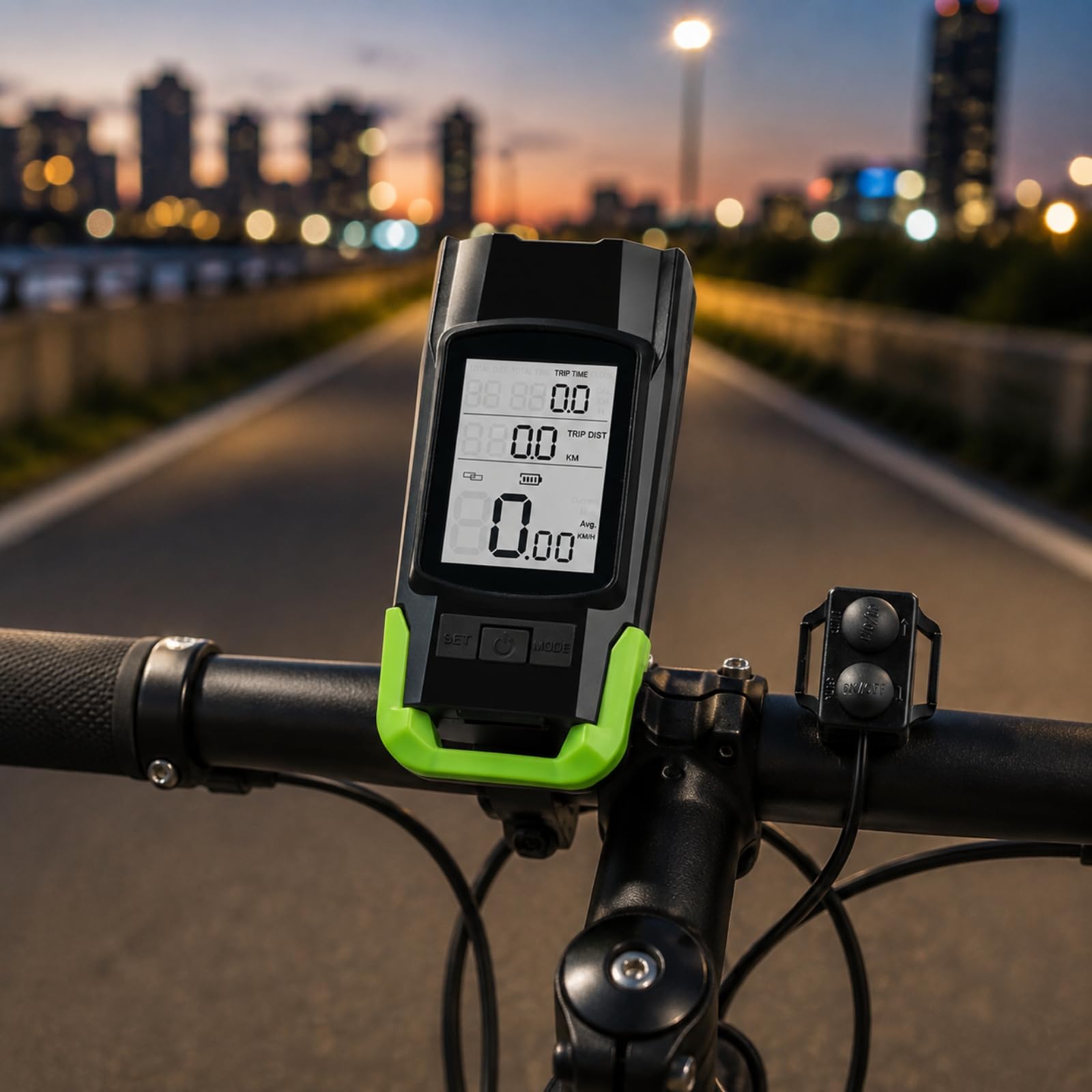 Compteur Vélo Intégré Éage Rechargeable Ciclocomputer Économie D'énergie pr Trajs Domicile-Travail