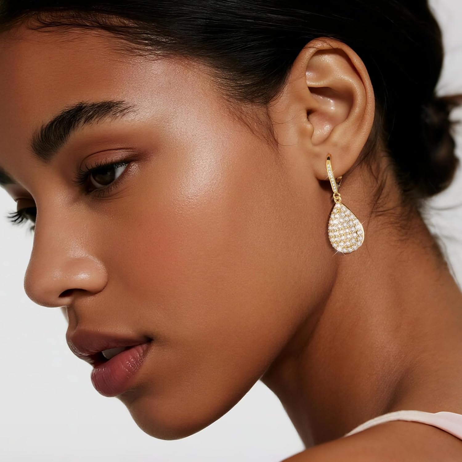 6Pcs Gold Leverback Earring Hooks, Hypoallergenic 14K Goldplated Dangle Ear Hooks French Hoop with Zirconia, 925 Sterling Silver Findings Earring Leverback Hook Making Replacement Supplies Set - Image 7