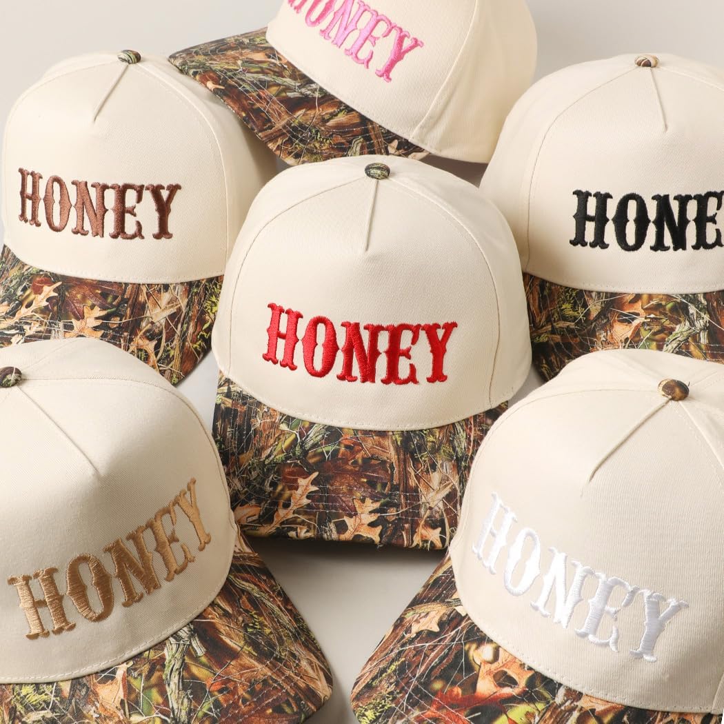 MIRMARU 5-Panel Embroidery Two-Tone Trucker Hat with Designed Camo and Floral Brim