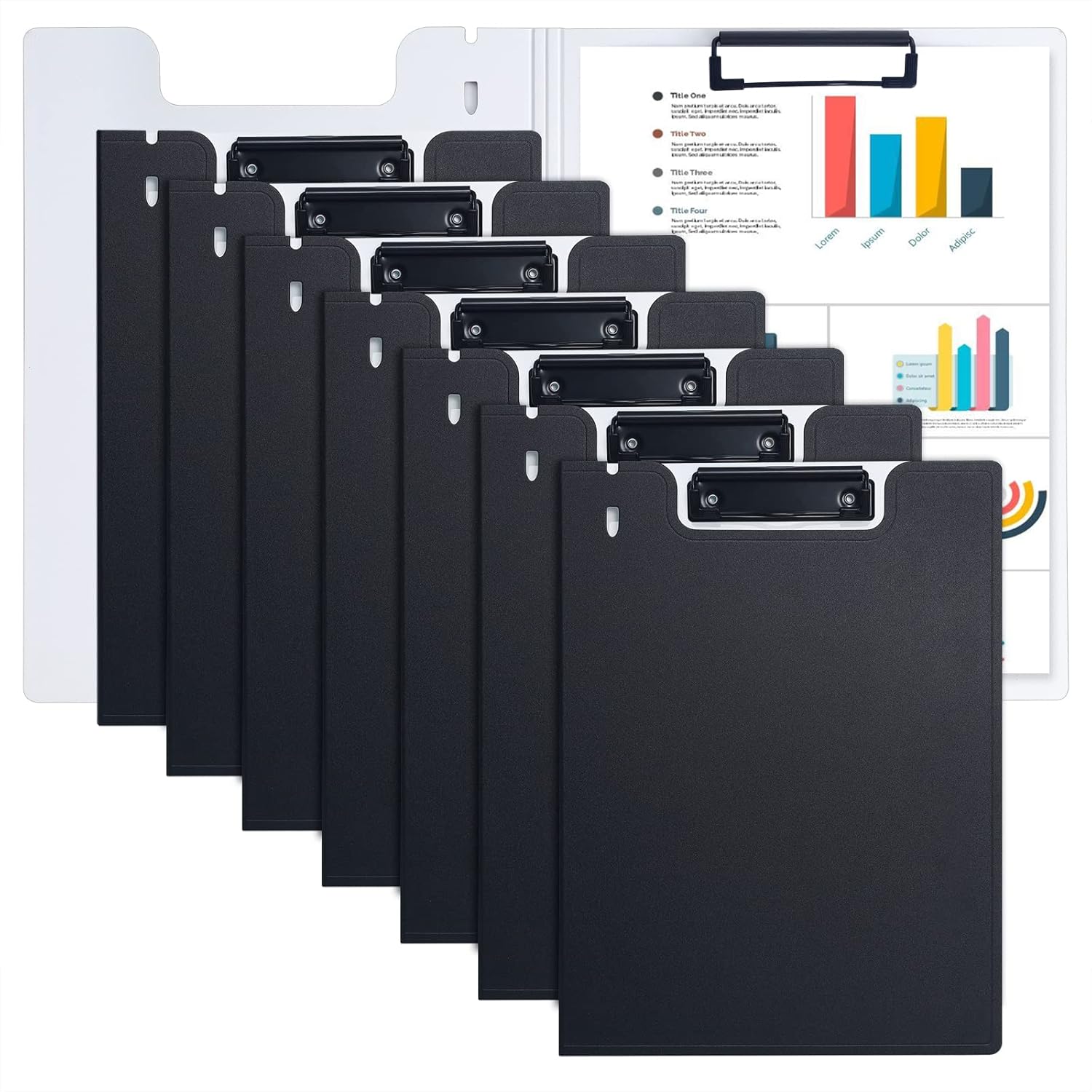 komstuon A4 Clipboard Folder(8 Pack),Foldover Clipboards Folder,Folding