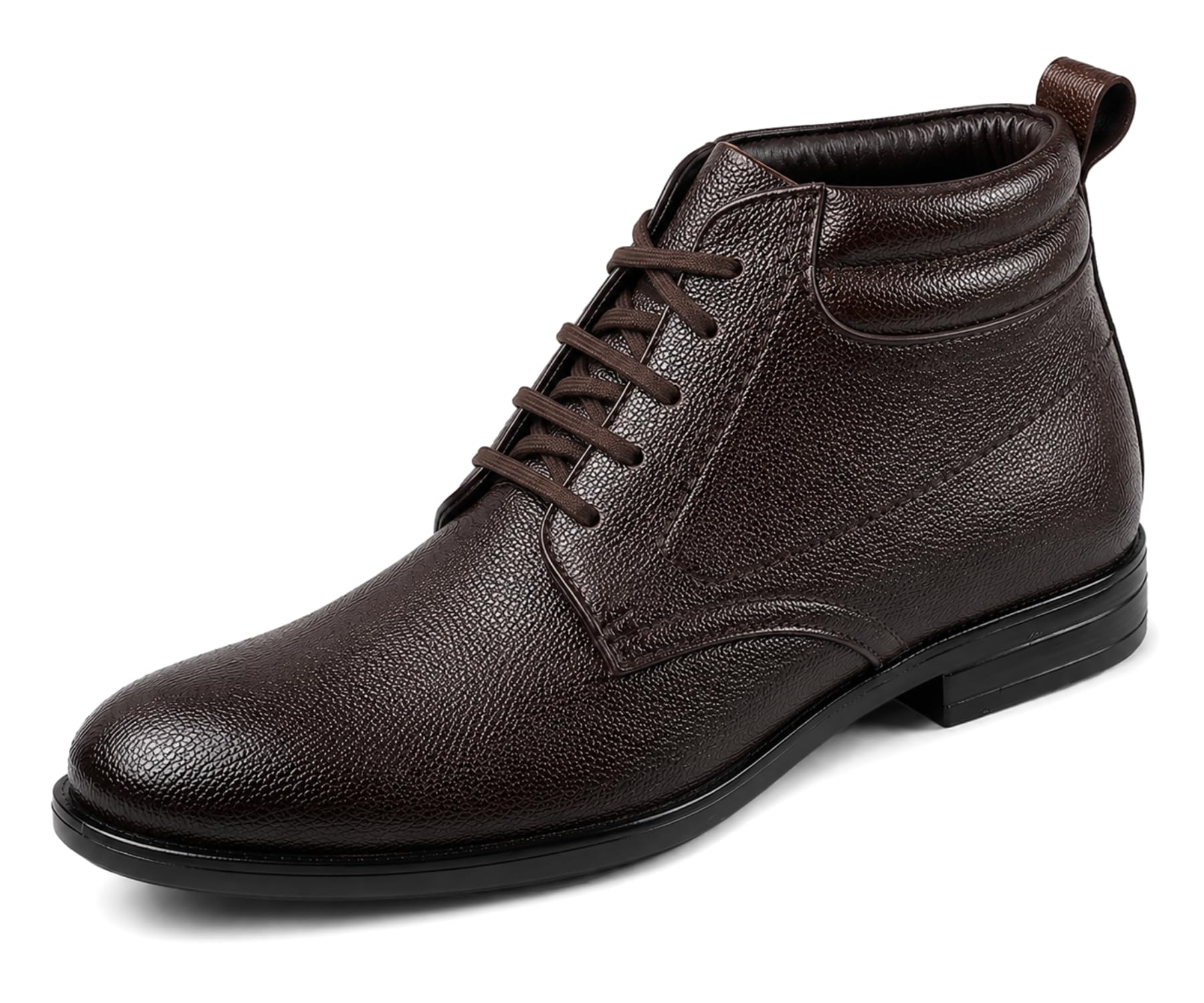 kraasa Men's Chukka Boots for Formal & Casual Wear | Premium Vegan Leather Upper | Lightweight TPR Sole | Lace-Up Ankle Boots | Comfortable Office Dress Shoes-picture-35