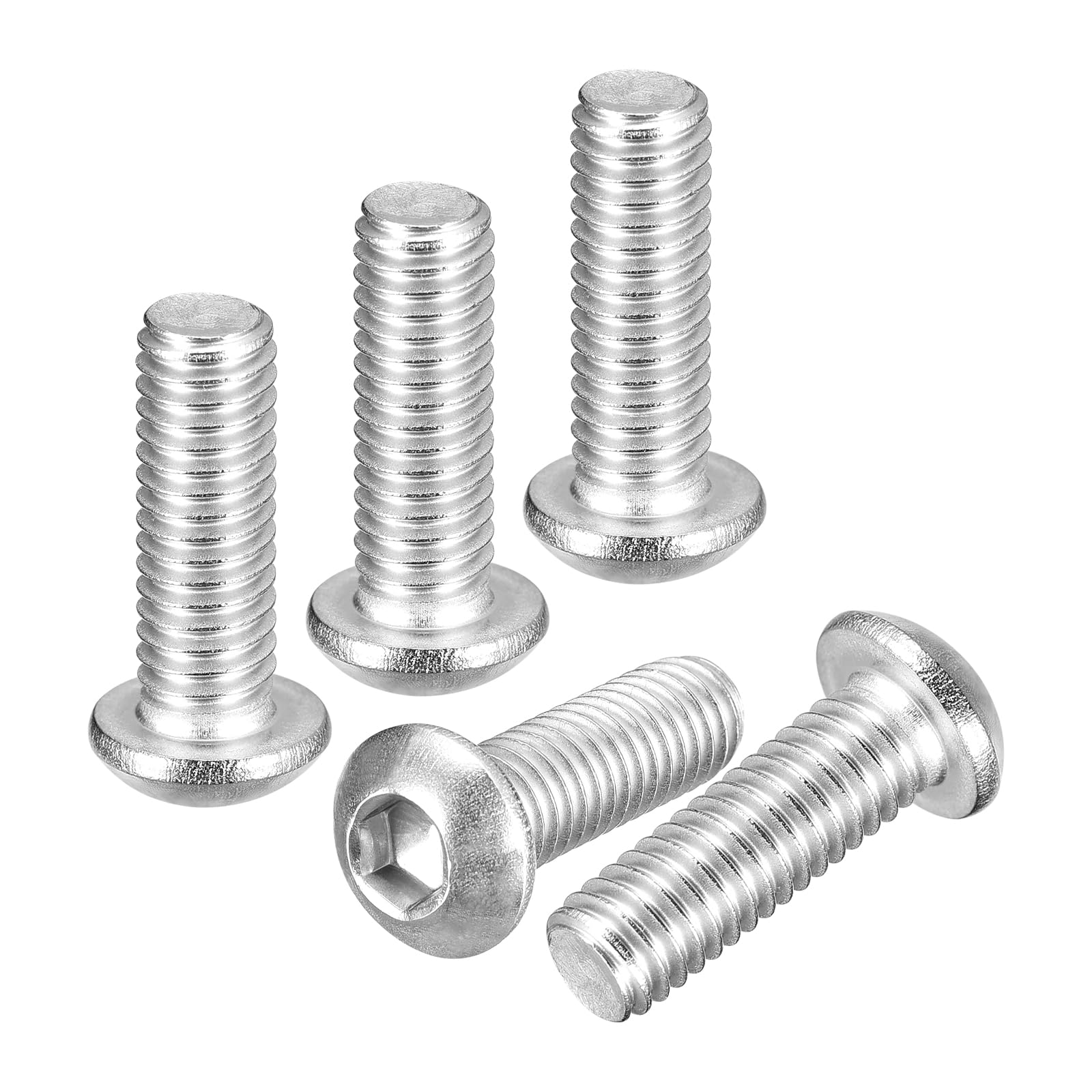 DTGN M6-1x18mm Button Head Socket Cap Screws, 100Pack, Good for Road Bicycle Mountain Bike, Auto, Motorcycle