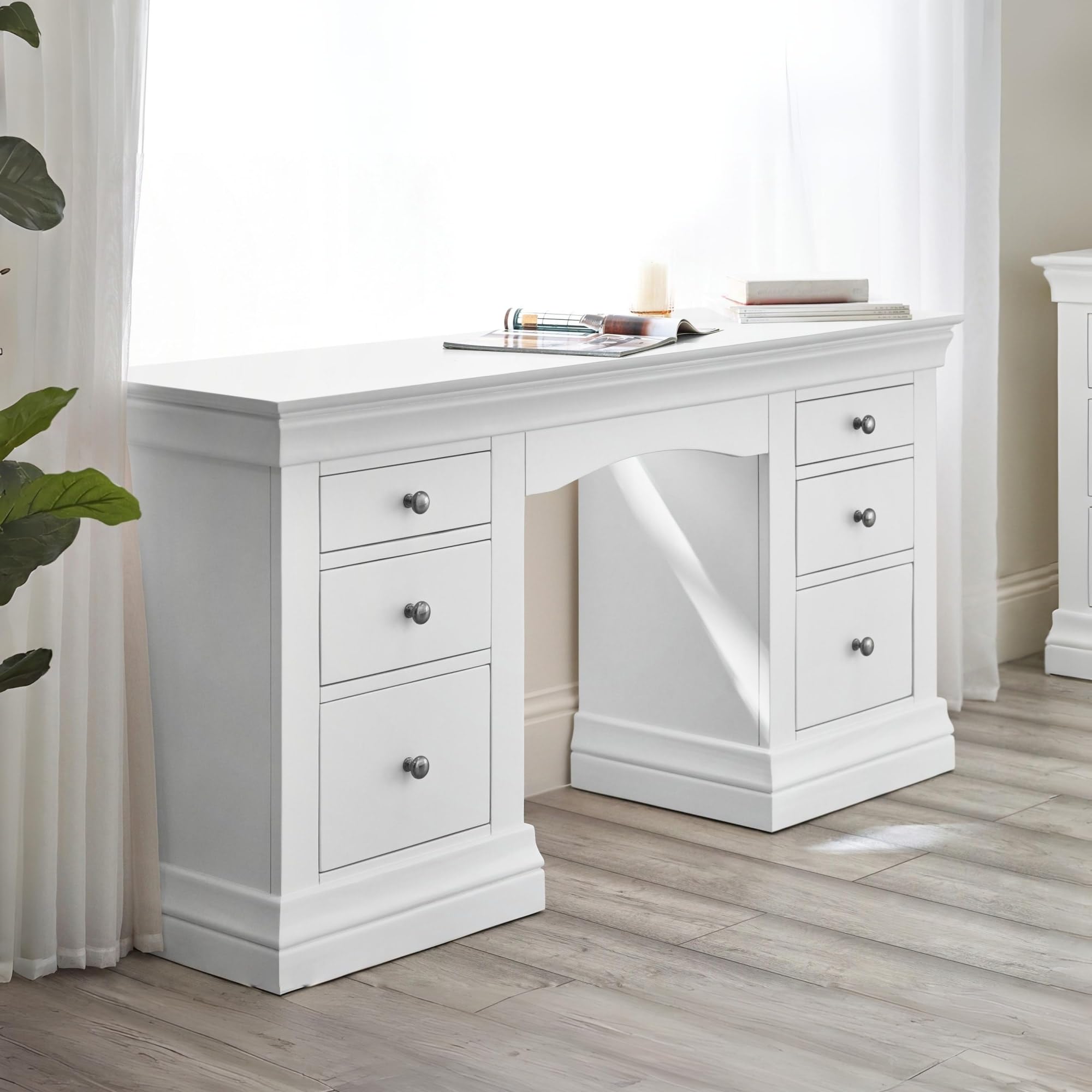 Julian Bowen Clermont Dressing Table - Surf White