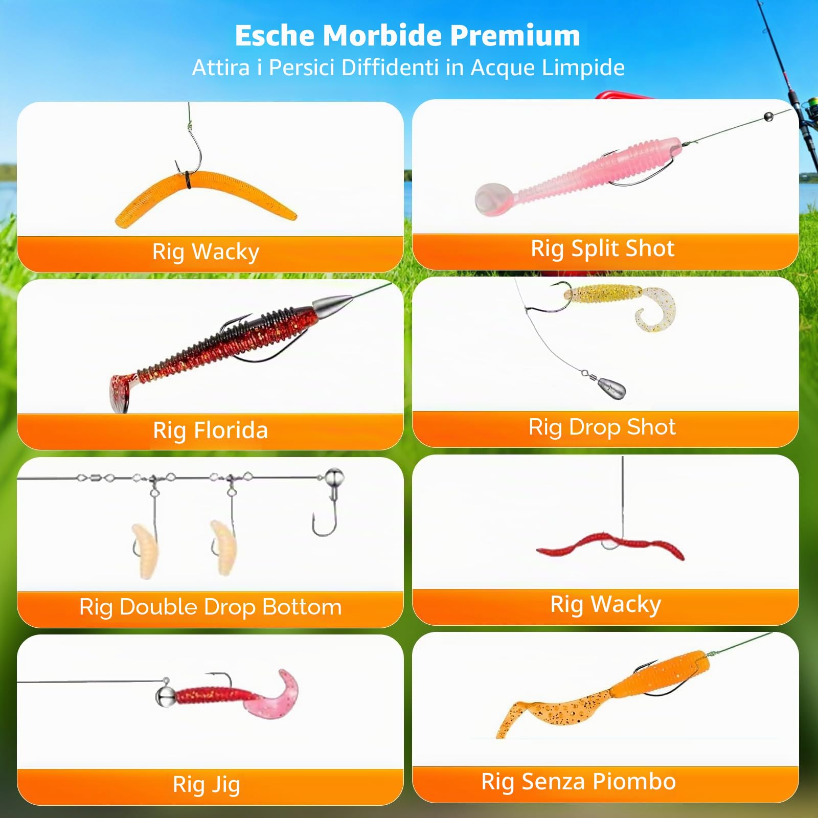 Set Di Esche Da Pesca, 314 Pezzi Accessori E CassettaPesca Con Clip Per Labbra, Ami DaPesca, ValigettaPesca Con Accessori, Attrezzatura DaPesca Adatto Per Adulti Principianti E Uomini