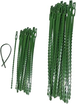 300 PCS Adjustable Plant Ties Flexible Garden Plant Ties, Green Multi-Function Sturdy Garden Plant Twist Tie Plastic Garden Ties Plant Support Tree Shrub, Office Home Cable Organization 13 & 23 CM
