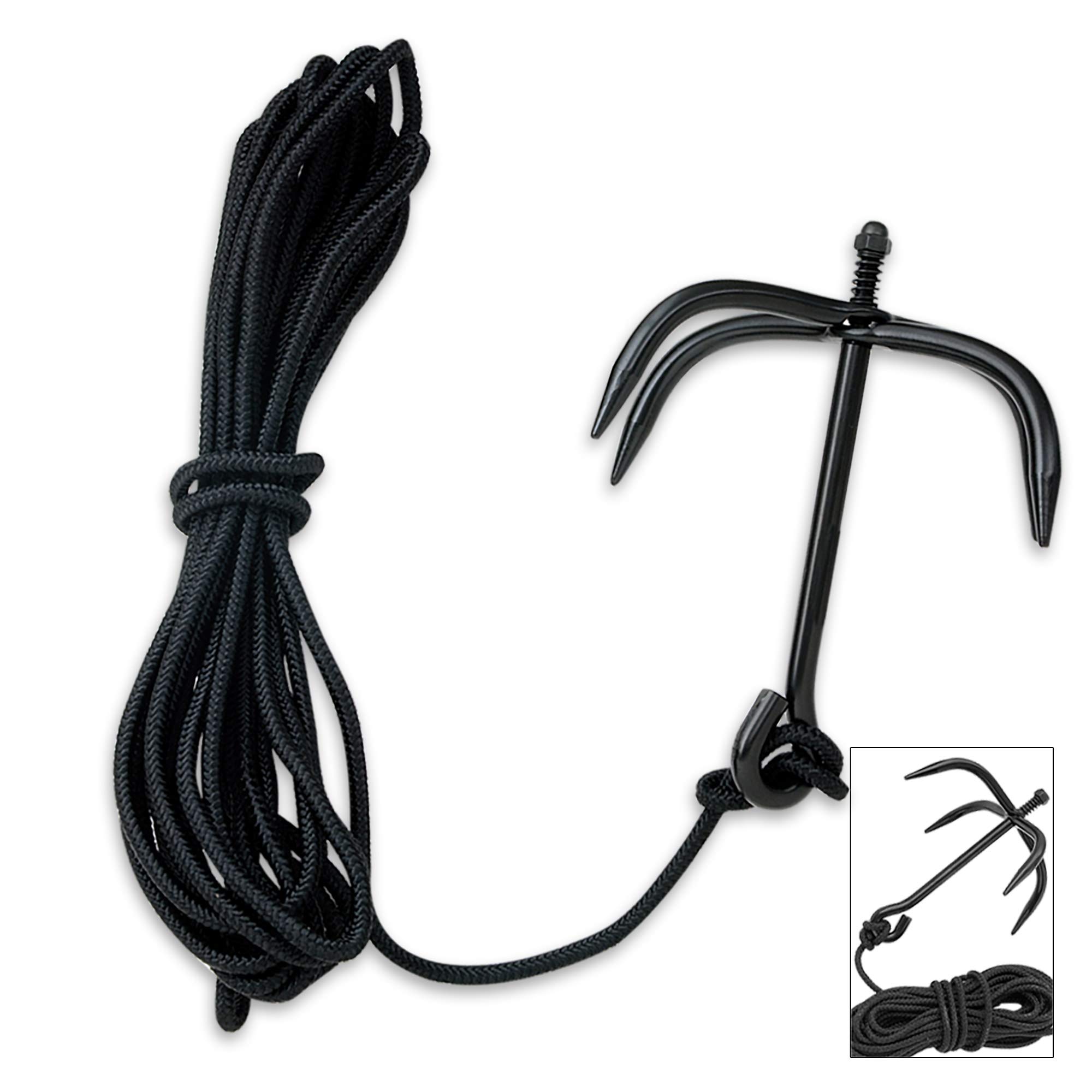 K EXCLUSIVE Black Hornet Ninja Gear Folding Grappling Hook