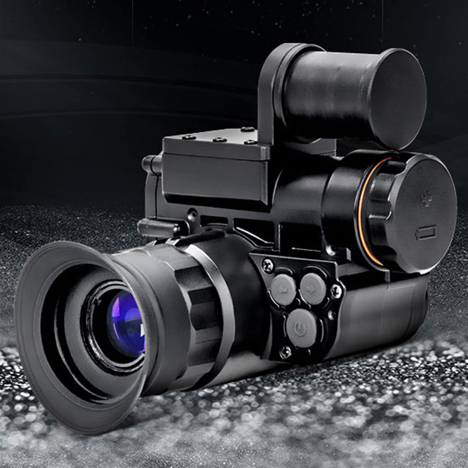 Gogle noktowizyjne, NVG10 gogle noktowizyjne zielony monokularowy 1080p hełm taktyczny Head Night-Vision Range 200m/656ft do nadzoru myśliwskiego(Without mount)