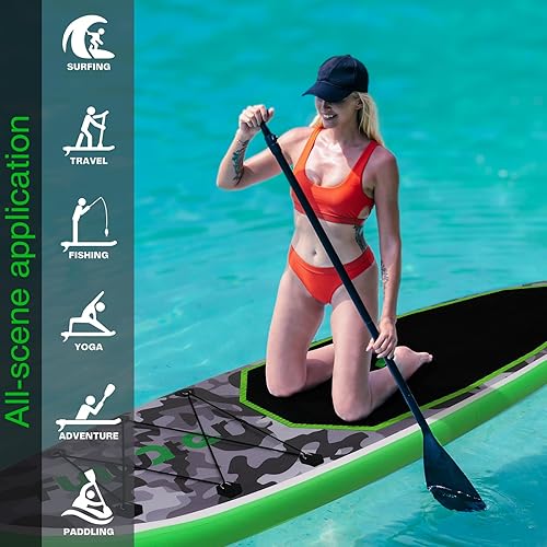 Vista 75 de FunWater Inflatable Stand Up Paddle Board with Premium SUP Paddleboard Accessories, Anti-Slip EVA Deck, 11'/10'6'' Paddle Boards for Adults & Youth