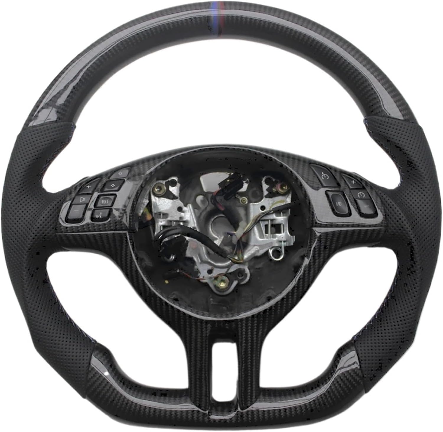 Replacement For BMW E39 5 Series Leather Carbon Fiber Steering Wheel 1995-2004 Car Accessories