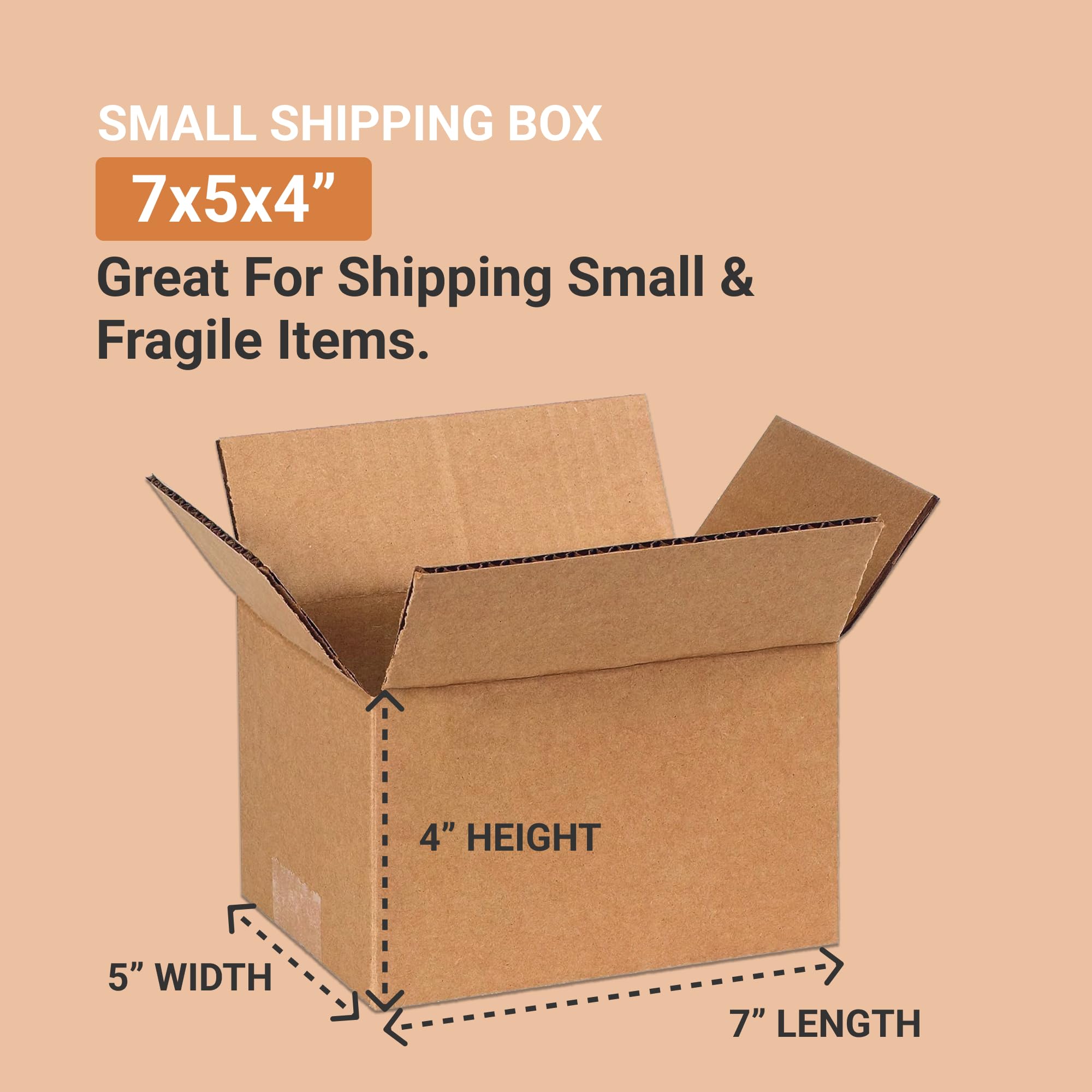 White Corrugated Shipping Mailers – 7x5x4 Inches – Folding Packing Boxes (50 To 1000 Count)