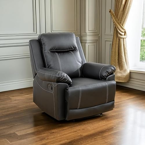 Miniatura 21 de A Ainehome Juego de sofá reclinable de lujo para sala de estar, juego de sofá reclinable de cuero y sillas de dos plazas, juegos de muebles de sala