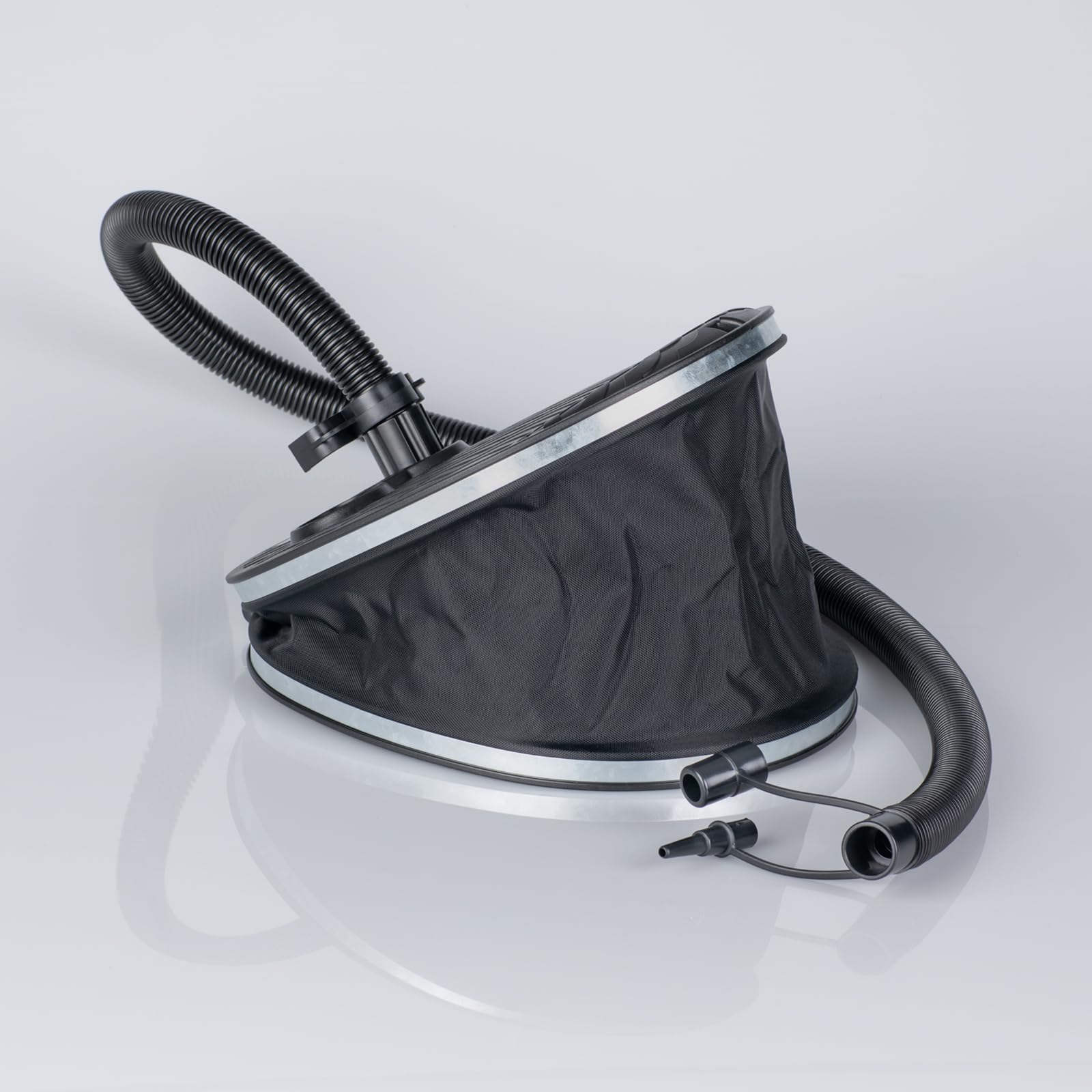 Mesle Luftpumpe Kikka Adapter für Luftmatratze Schlauchboot Schwimmflügel kompakte manuelle Fußpumpe mit 3L Volumen Pumpen & Absaugen schwarz