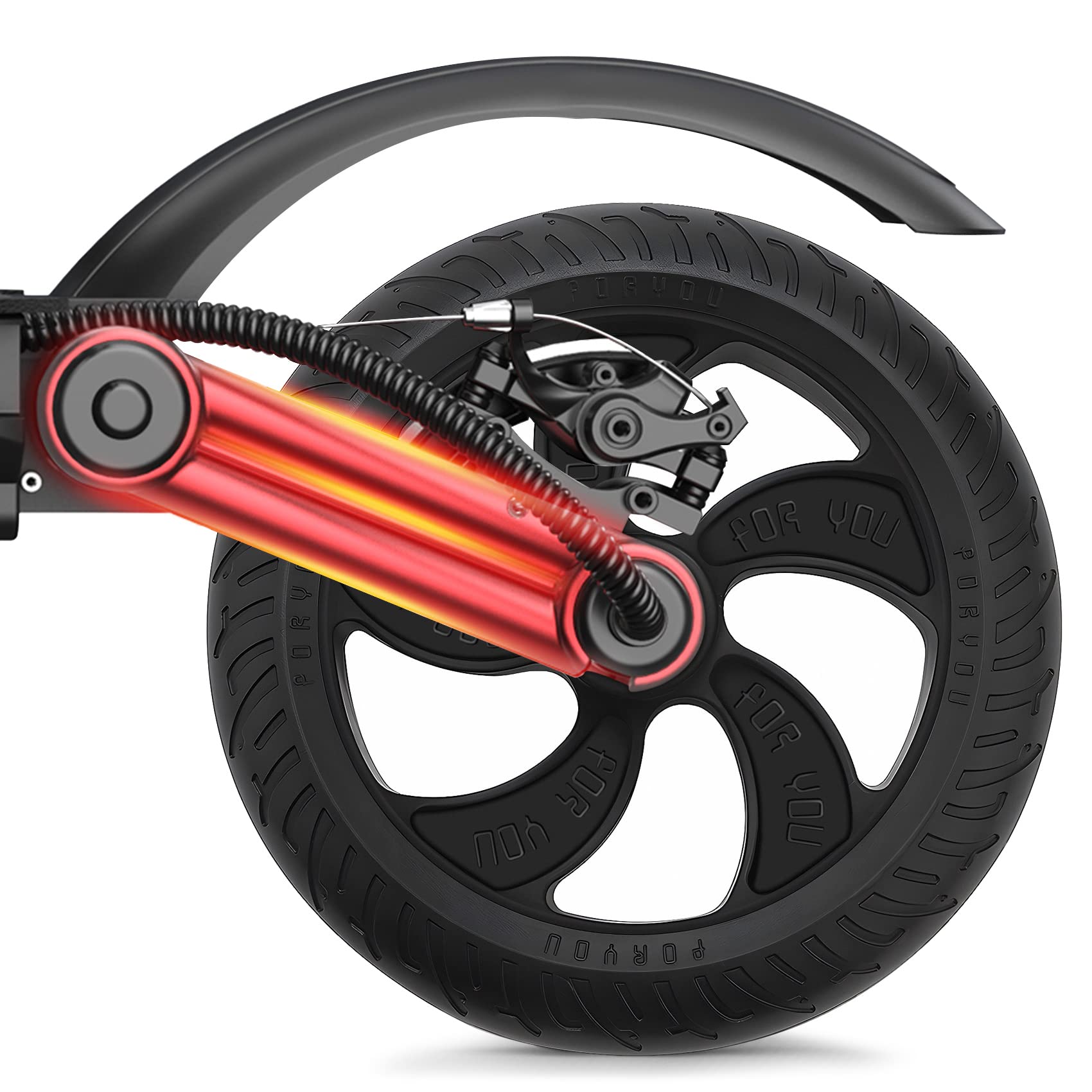 Roue Arrière Pour Scooter électrique Kugoo S1/S3 - 8 Pouces, Noir, Durable Et Facile à Installer