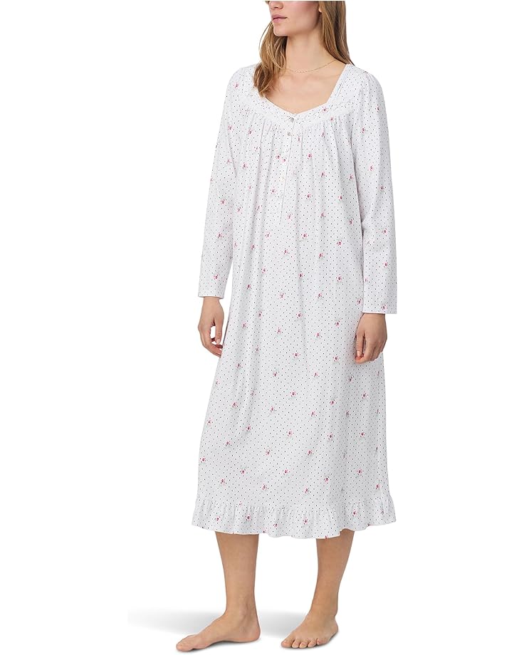 Eileen West Cotton Peached Jersey 48" Long Long Sleeve Nightgown - #2 of 4