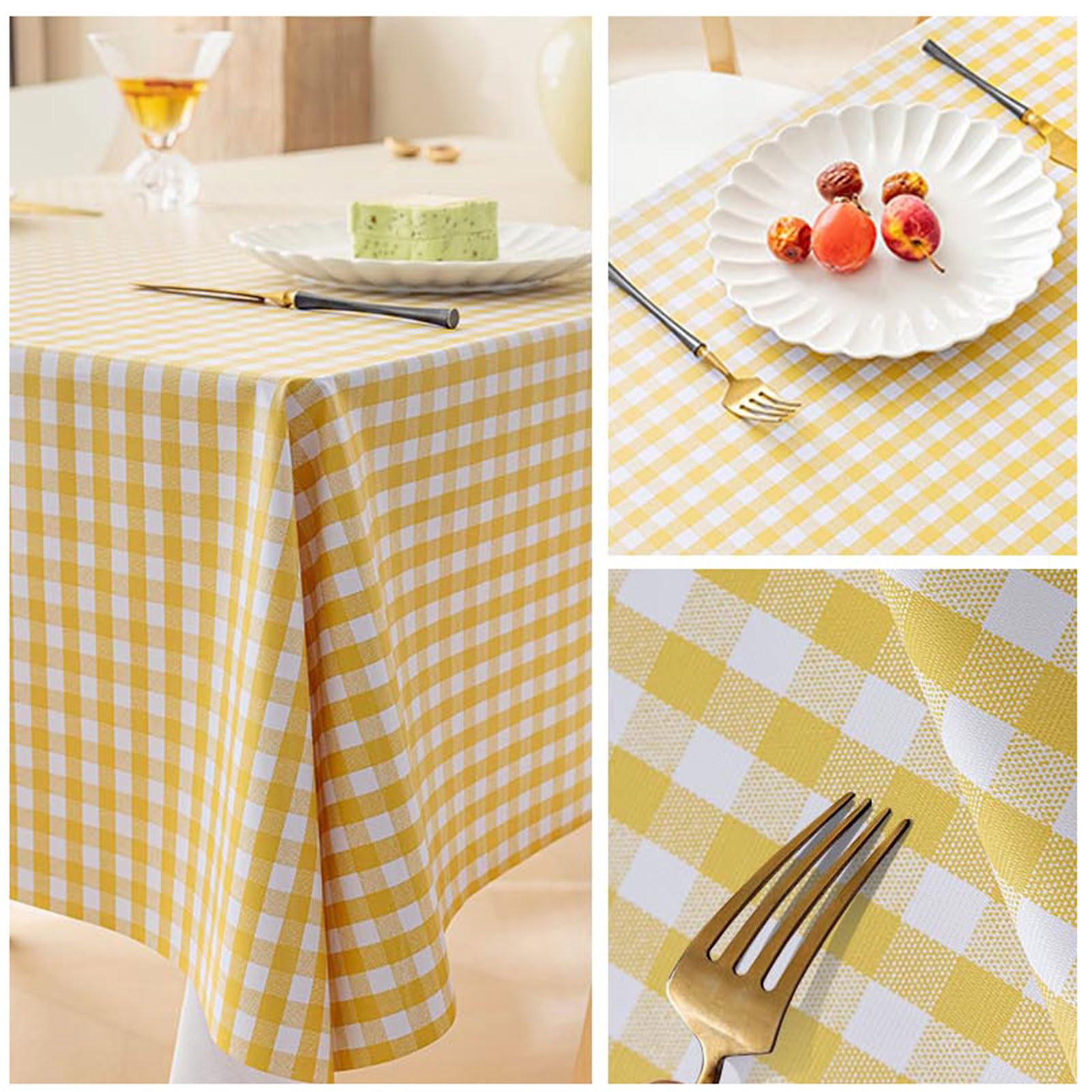 Manteles Mesa Plastico 140x220cm, Manteles Mesa Antimanchas Rectangular, Impermeable Facil de Limpiar, para Comedor Decoracion Exterior Jardín Cumpleaños Fiesta