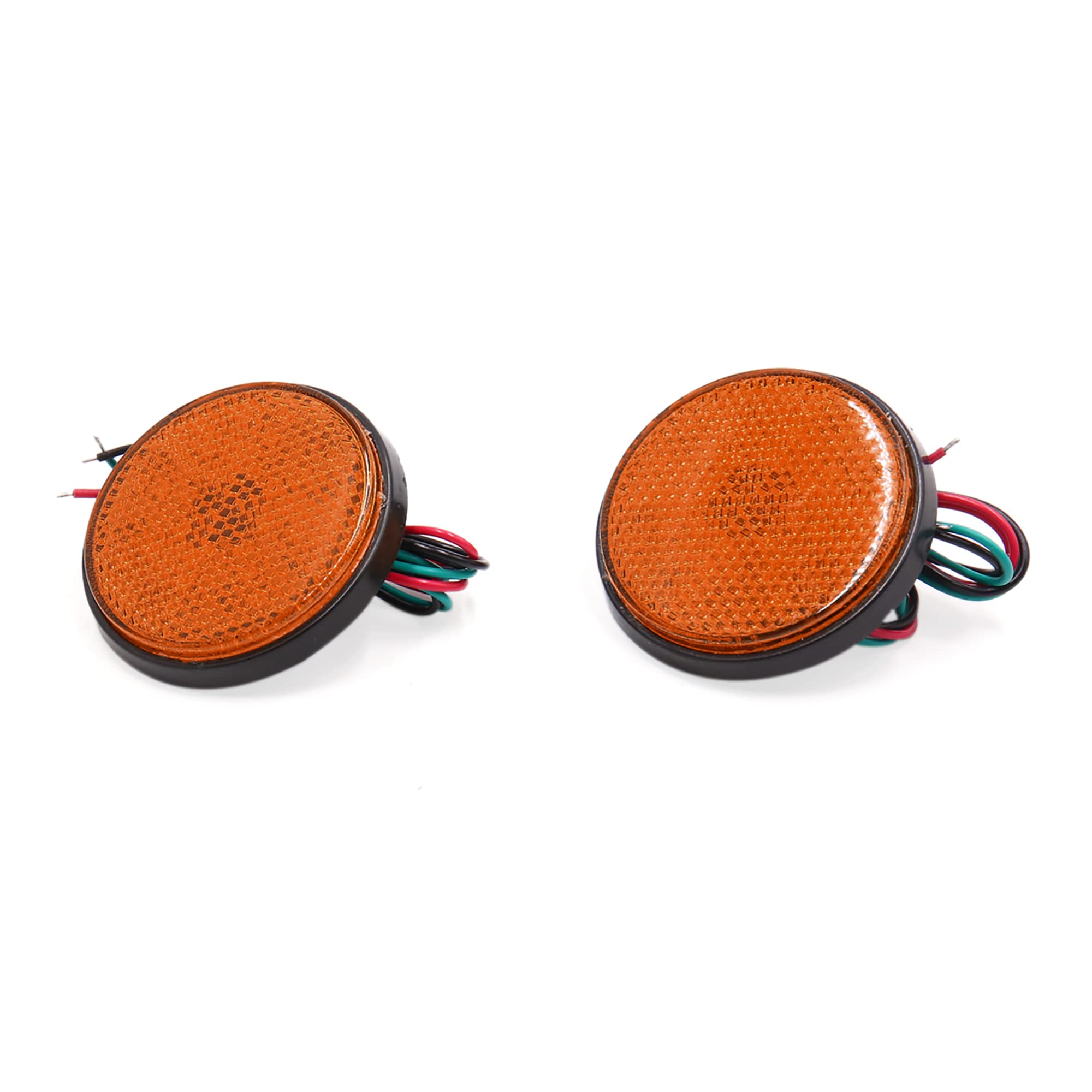 Amazon.com: uxcell 2Pcs Orange LED Round Motorcycle Scooter