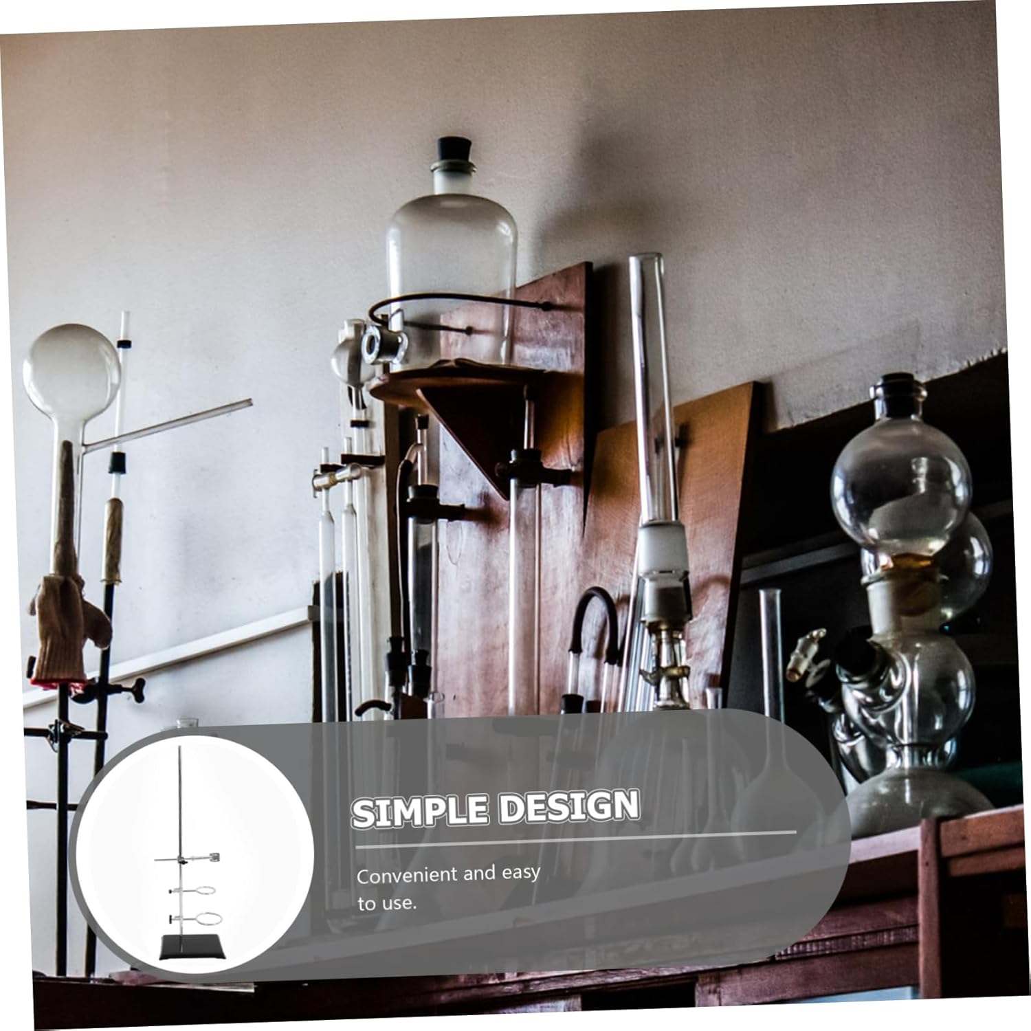 GANAZONO Laboratory Stand Clamp Heavy-duty Cast Base Height Support for Chemistry and Physics Experiments Metalware for Use