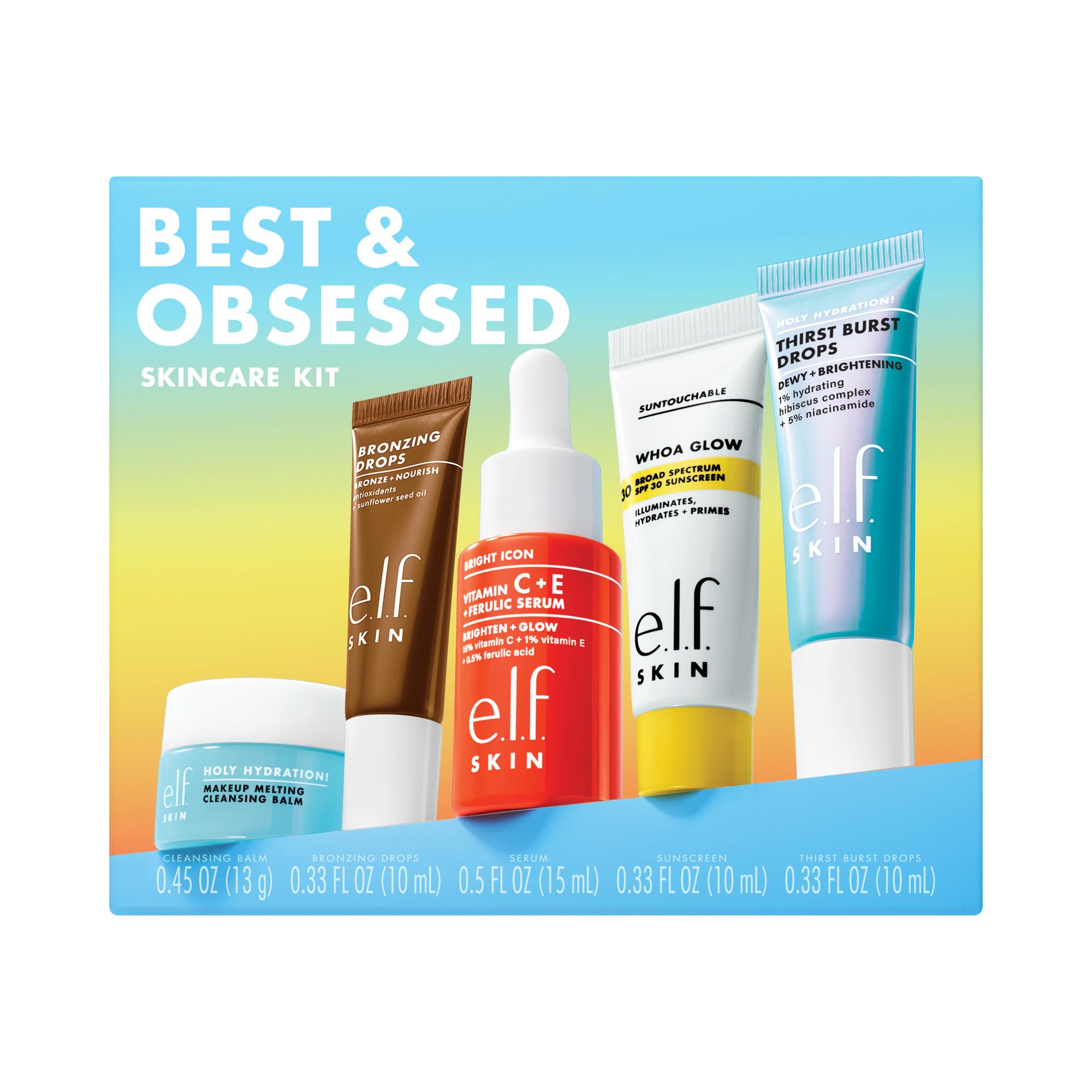 Amazon.com: e.l.f. SKIN Best & Obsessed Skincare Kit, Travel-Size