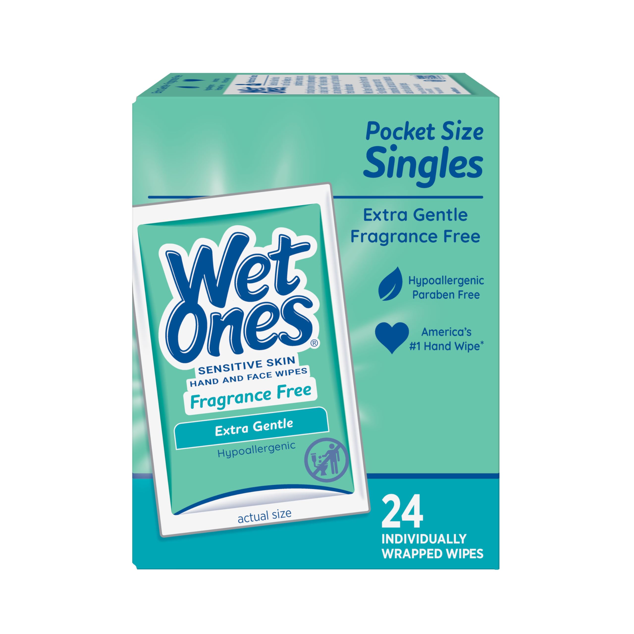 Wet Ones Sensitive Skin Hand Wipes - 24 Count -8 Wet Ones Sensitive Skin Hand Wipes - 24 Count -8