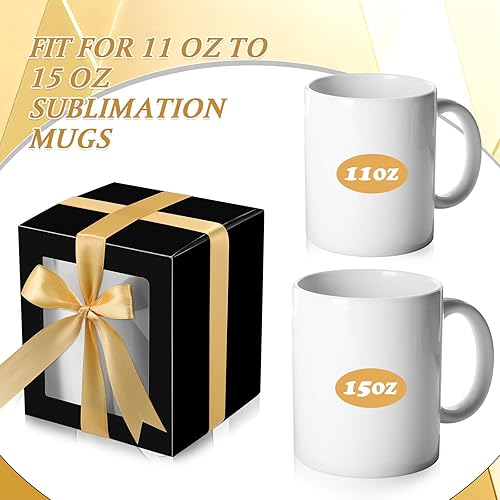 Miniatura 10 de Ctosree 50 cajas de regalo para tazas de sublimación, cajas de tazas para envío, cajas de exposición para 11 onzas, 12 onzas, 15 onzas, tazas de