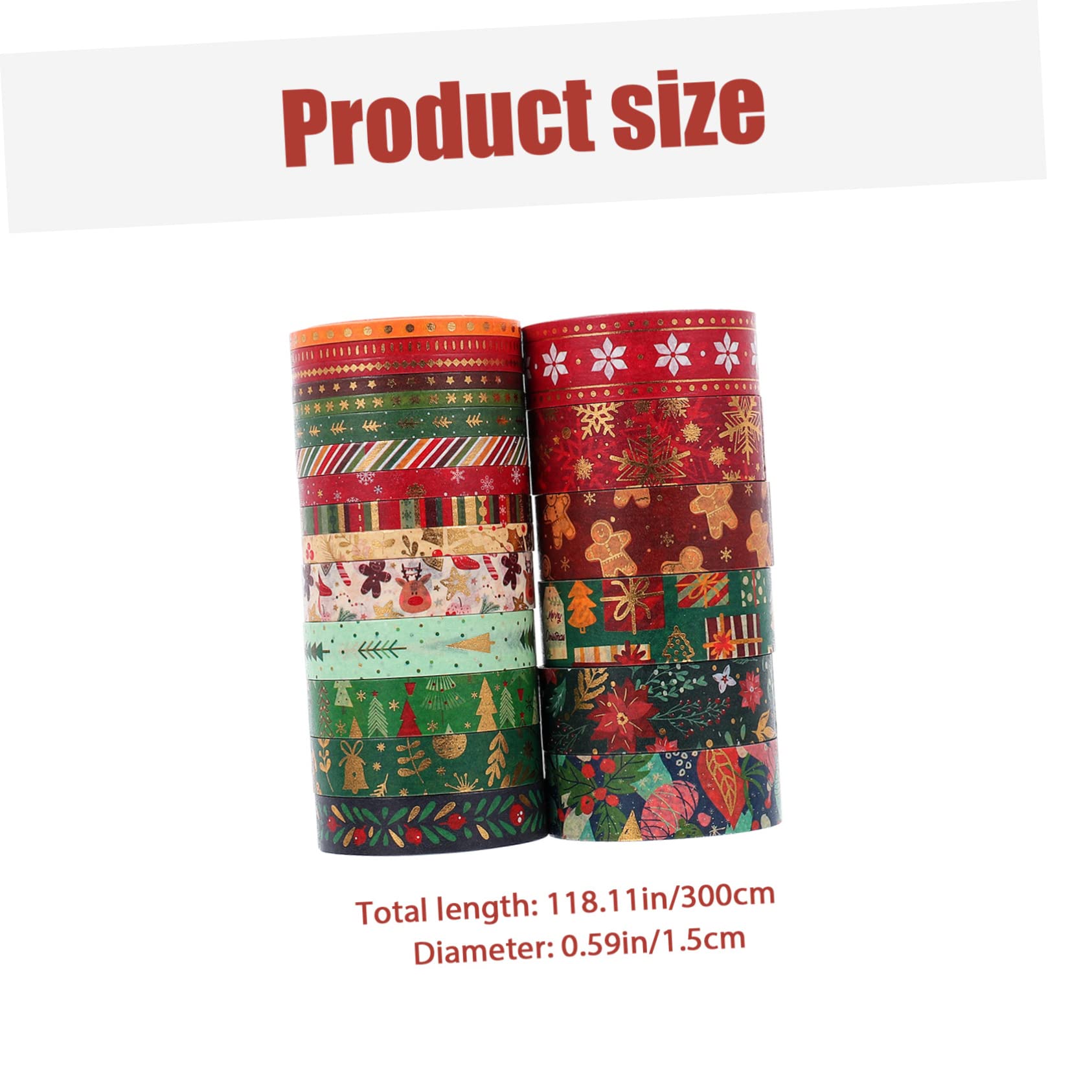 Tofficu 5 Juegos Cinta Washi Navideña Pegatinas Con Temas Navideños Cintas De Cuaderno Pegatinas as Christmas Stickers Cintas Para Envolver De Diario 21 Rollos*5