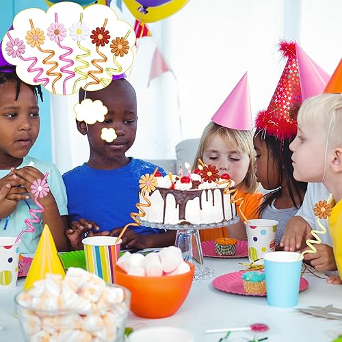 Miniatura 5 de Uiifan 24 pajitas de plástico con diseño de margaritas a granel, reutilizables, divertidos recuerdos de fiesta de margaritas para decoraciones de