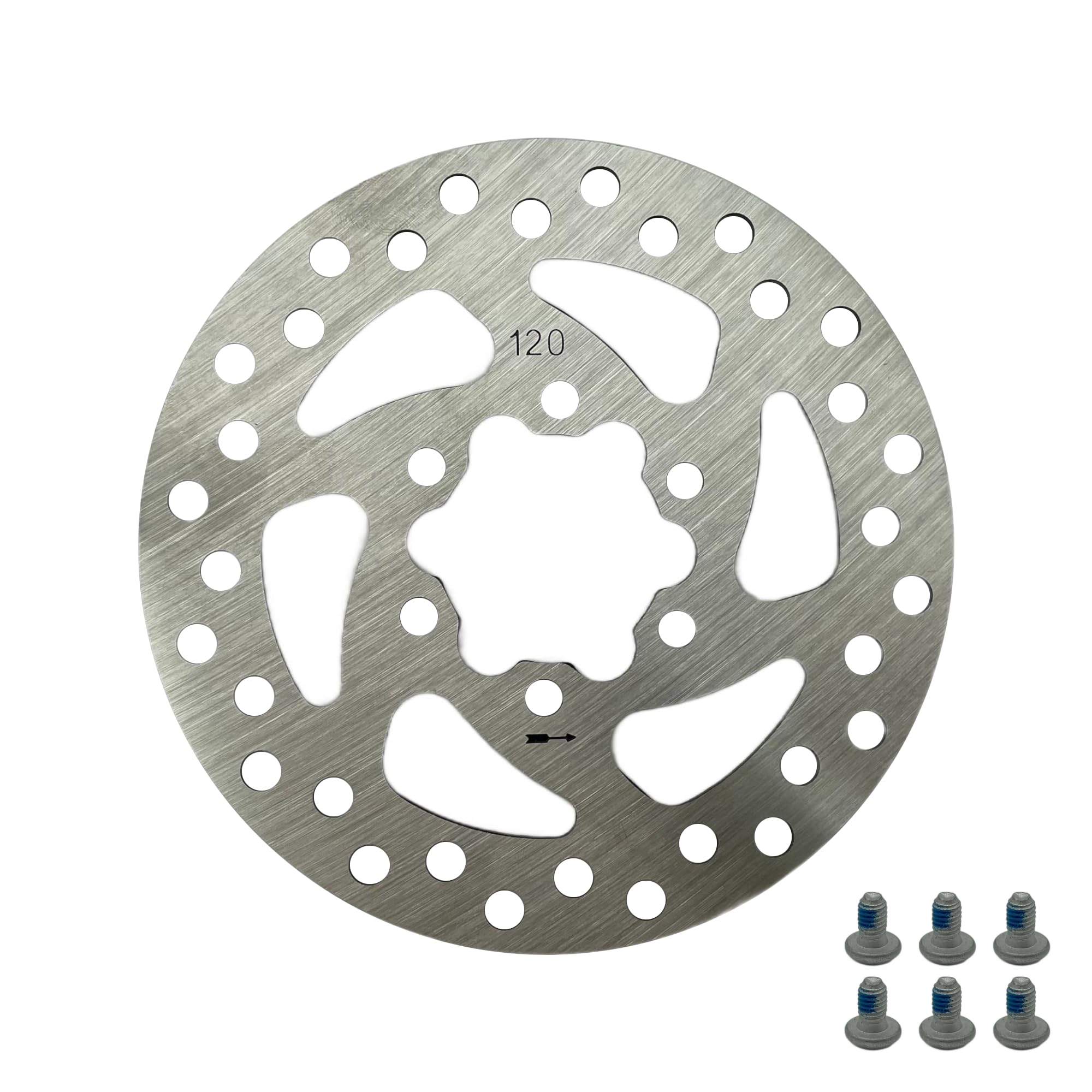 Tarcza hamulcowa 120mm 6 otworów do Techlife X6 / Blaupunkt ESC808 / Motus Scooty 8.5 / Joyor S-8S / Joyor S-10S / Joyor S-5S / Kaabo Mantis 8