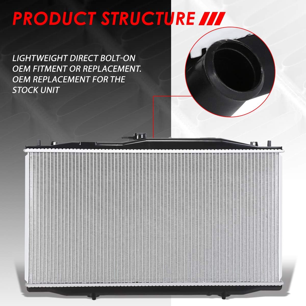 Auto Dynasty Radiator Compatible with 2004-2005 Acura TSX AT, DPI 2680 Factory Style 1-Row Cooling Radiator, Aluminum Core