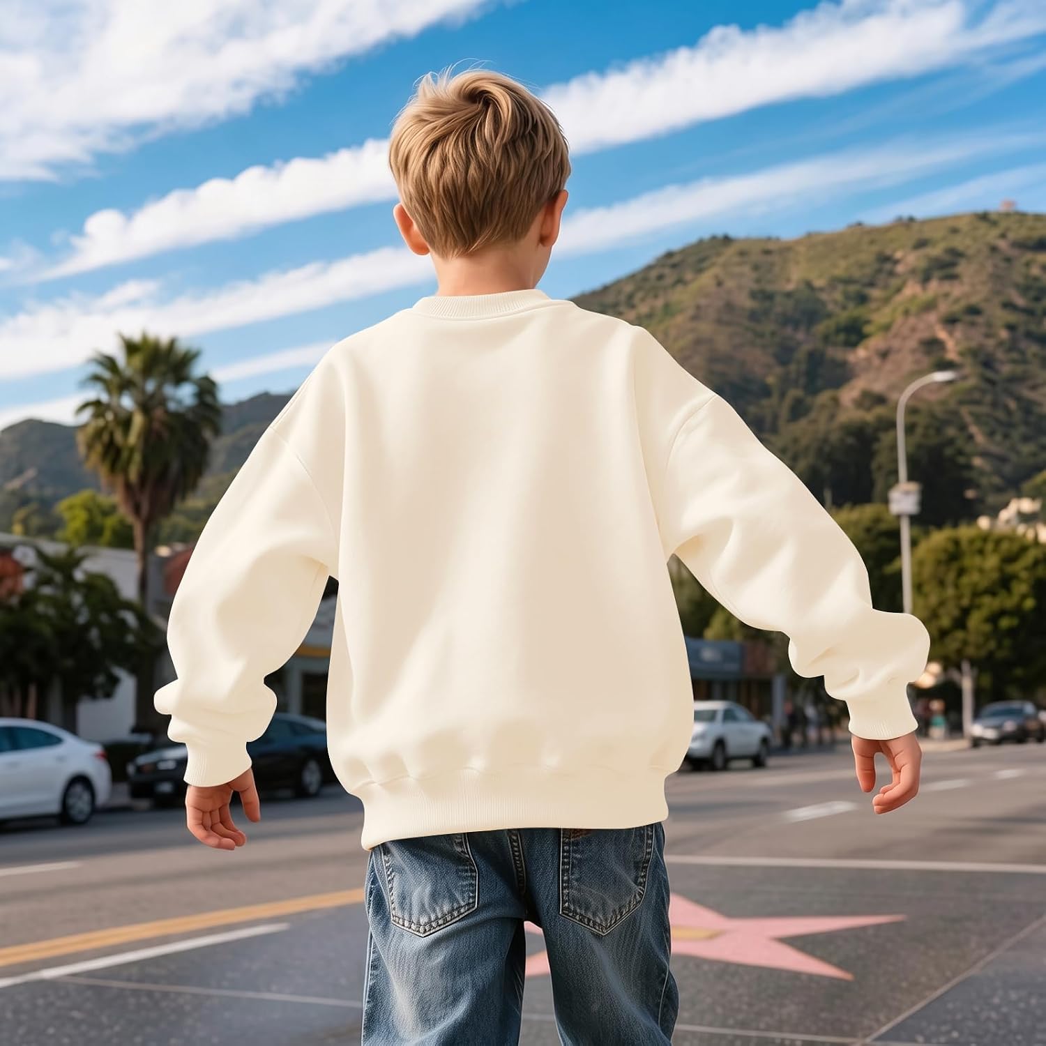 Fkatuzi Boys Western Sweatshirt Kids Cowboys Crewneck Sweatshirts Rodeo Vintage Graphic Hoodies Country Concert Pullover Tops