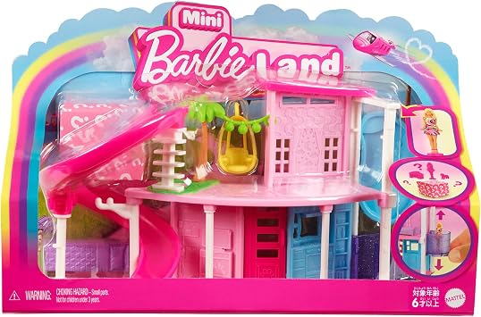 Barbie Mini Barbie Land Dream House with Micro Doll, Dress-up Doll and House, Pretend Play Dollhouse, For Ages 6 and Up, Pink HYF45